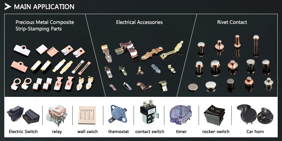 AG Silver Solid Contact Rivets for Control Switches Electrical Contact Rivets for Timers Contact Rivet for Relays