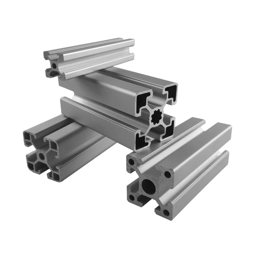 Aluminium Alloy Anodzied Silver T-Slot Extrusion Aluminium Profile