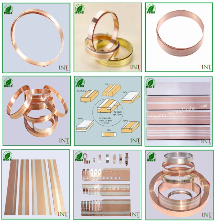 ISO Factory Silver Inlay Onlay Clad Copper Metal Strip