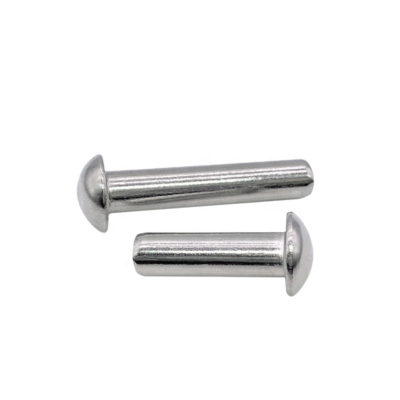 GB867 Stainless Steel M5 Silver Solid Contact Round Metal Point Rivets Machine Solid Rivet Round Head Rivet