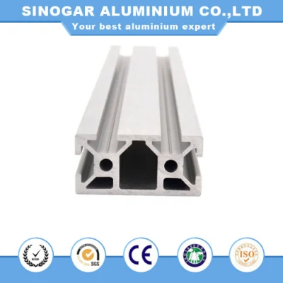 Silber eloxierte Aluminiumlegierung 8 mm Schlitz 4040 Industriealuminiumprofil für Rahmen
